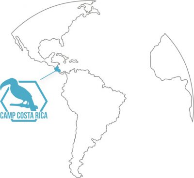 Map of the world pointing to Costa Rica