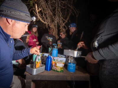People having dinner on a table in South Africa