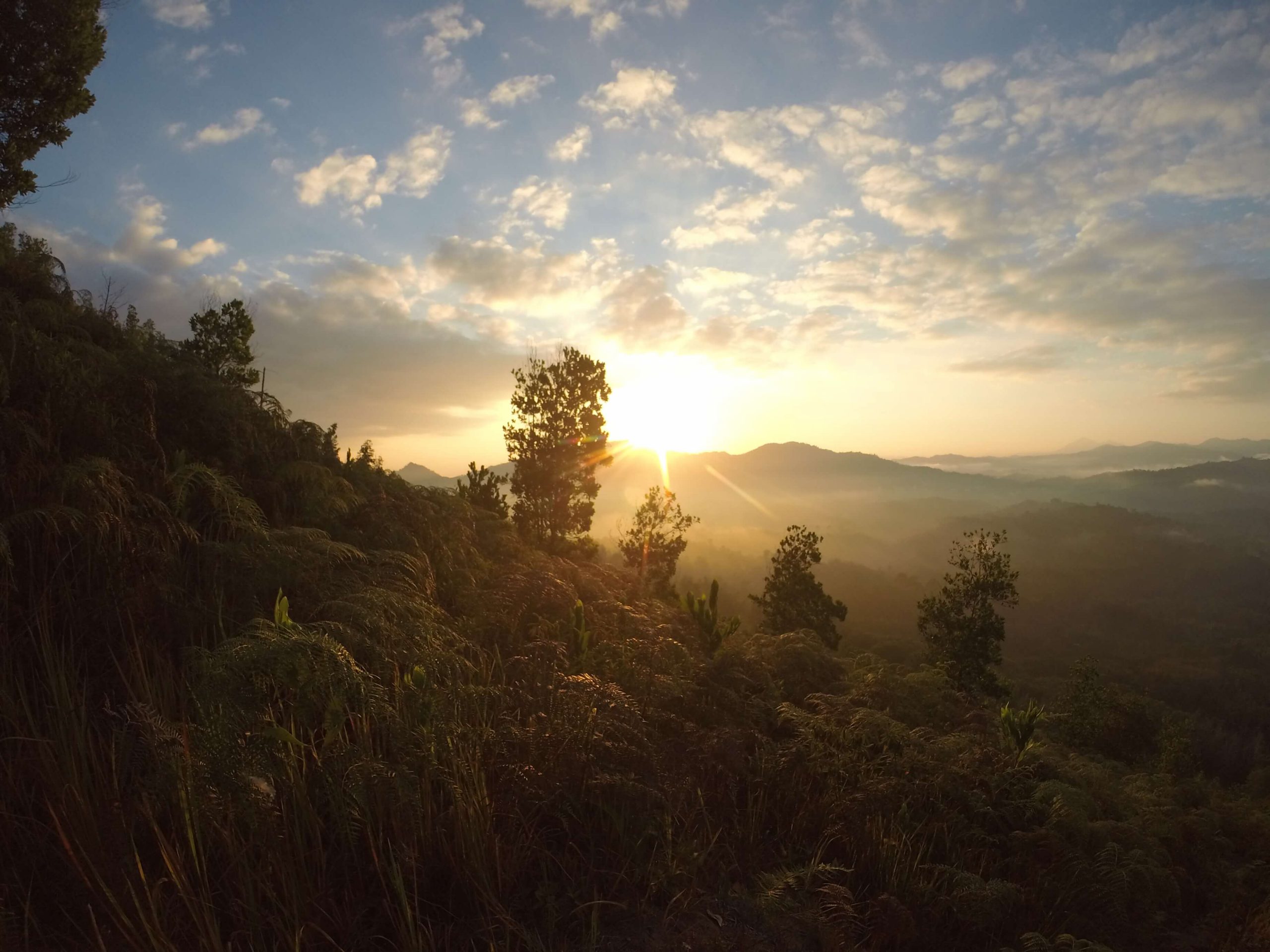 Sunrise in Bongkud, Borneo on a school expedition