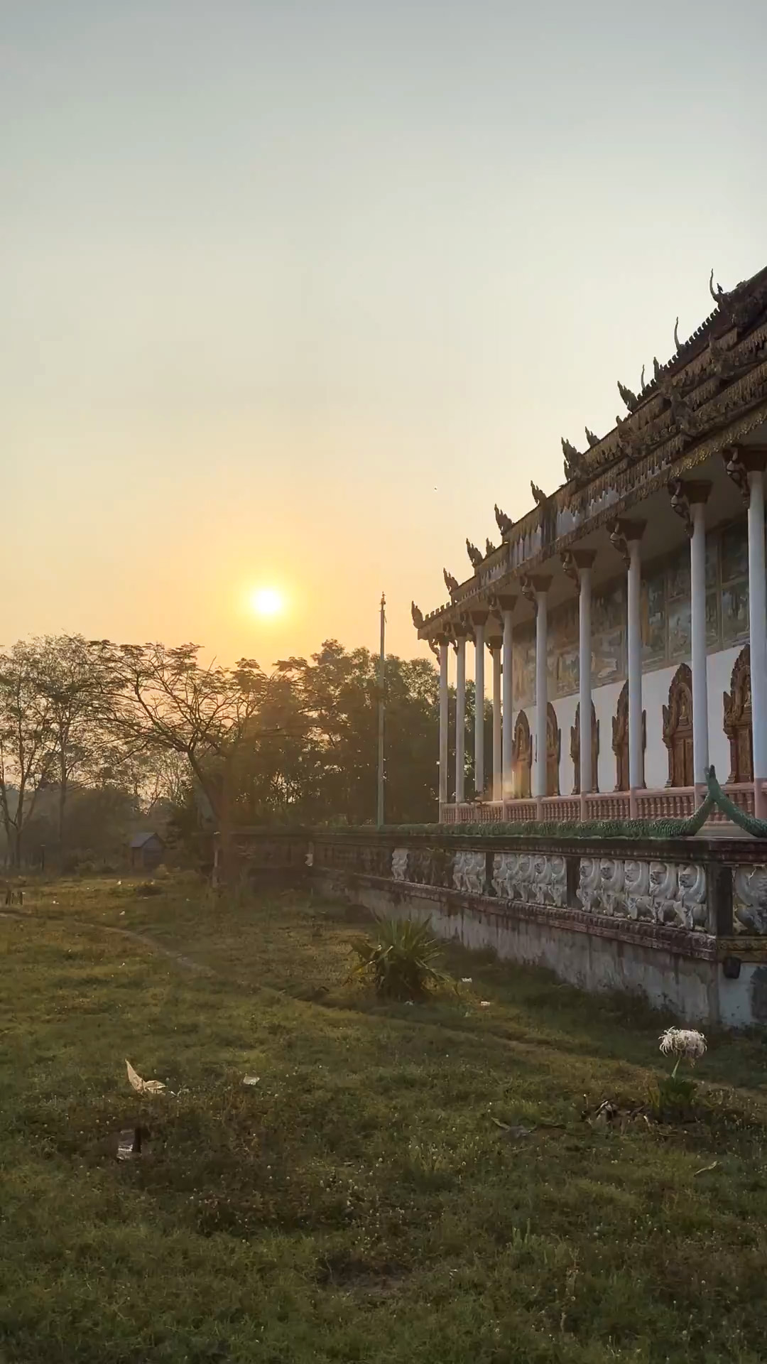 Temple in Cambodia at sunset