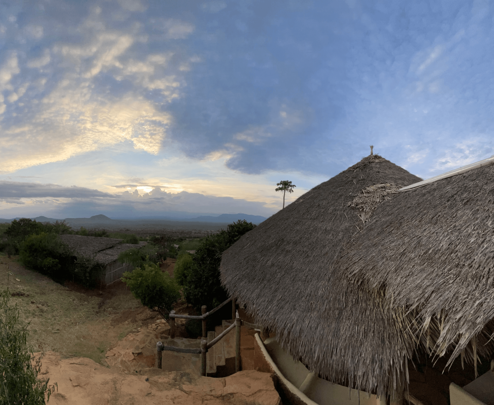 Camp Tsavo and the view - Kenya