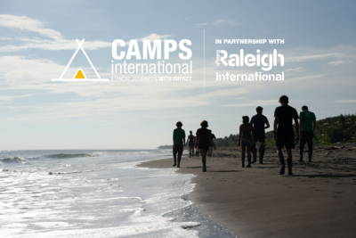 Travellers walking on a beach, Costa Rica Viaje Expedition in Partnership with Raleigh International