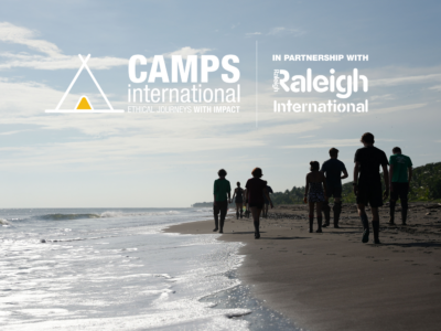 Travellers walking on a beach, Costa Rica Viaje Expedition in Partnership with Raleigh International