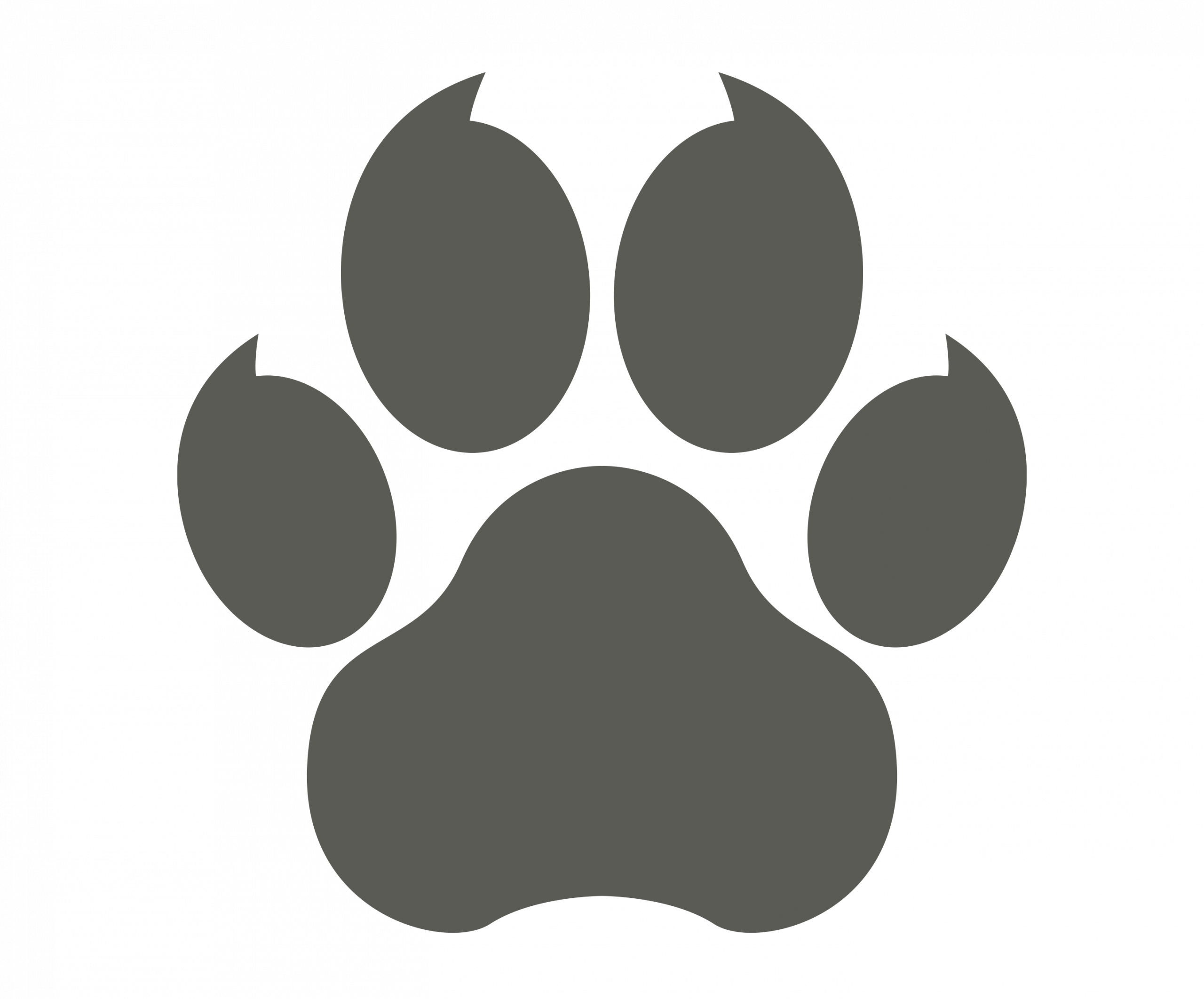 Paw Print in grey